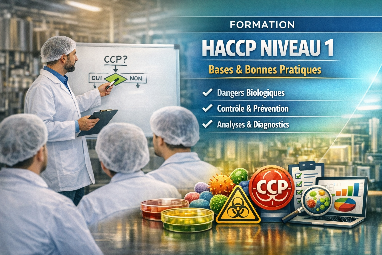Formation – HACCP Niveau 1 : Bases, dangers & bonnes pratiques